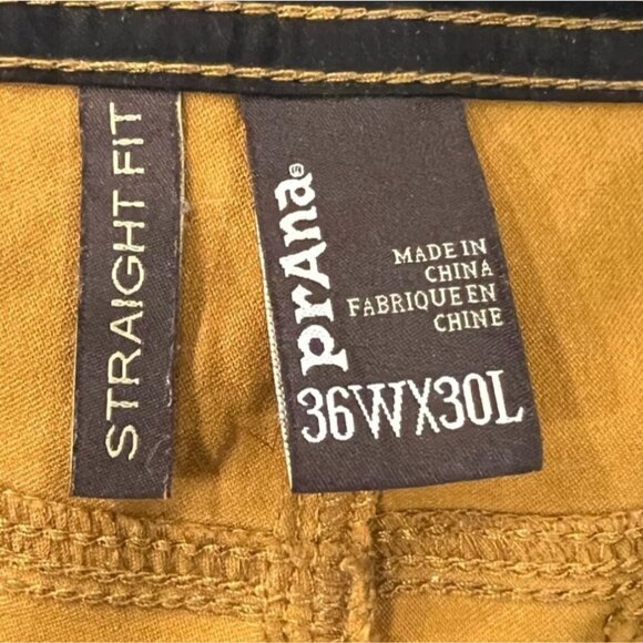 Prana Stretch Zion Straight Pant 36x30 Bronzed Quick Dry DWR Fabric UPF 50+ Abra - Picture 9 of 12